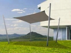 Ingenua Square Shade Sail - Poles Mounting