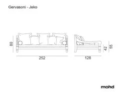Jeko 04 Outdoor Sofa – Oslo 01 -Outdoor Furniture jeko 04 gervasoni dim