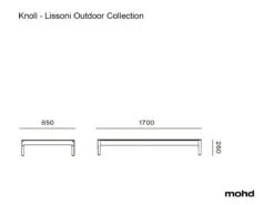 Lissoni Outdoor Collection - Coffee Table -Outdoor Furniture knoll lissoni outdoor collection coffee table