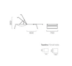 L3 Stackable Sun Lounger -Outdoor Furniture l3 lettino size coro