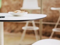 Lottus Al Round Table - Ø80x73 / HPL White / Matt White Aluminium -Outdoor Furniture lottus enea 2