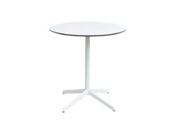 Lottus Al Round Table - Ø80x73 / HPL White / Matt White Aluminium -Outdoor Furniture lottus main