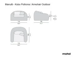 Kobo Armchair -Outdoor Furniture manutti kobo poltrona armchair outdoor