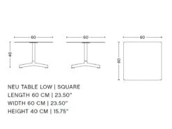 Hay Neu Low Table - Square -Outdoor Furniture neu low table square hay dimensions