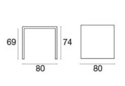 EMU Nova Square Table 80x80 -Outdoor Furniture nova tavolo 80x80 dati tecnici emu