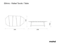 Rafael Table 264x154 -Outdoor Furniture rafael tavolo dining 264x155 ethimo 4