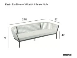 FAST Ria 3-Seater Sofa -Outdoor Furniture ria divano 3 posti fast 5