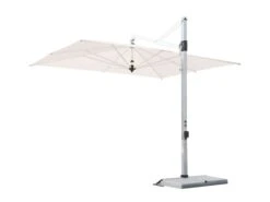 Rodi Sunshade 300x400 / Sunbrella Acrylic Fabric Natural 5404 / White Structure / White Plate Base Alu 1