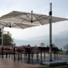 Rodi Umbrella 350x350 White Micro-mesh Fabric - White Base -Outdoor Furniture rodi ombrellone ambiente 1 1