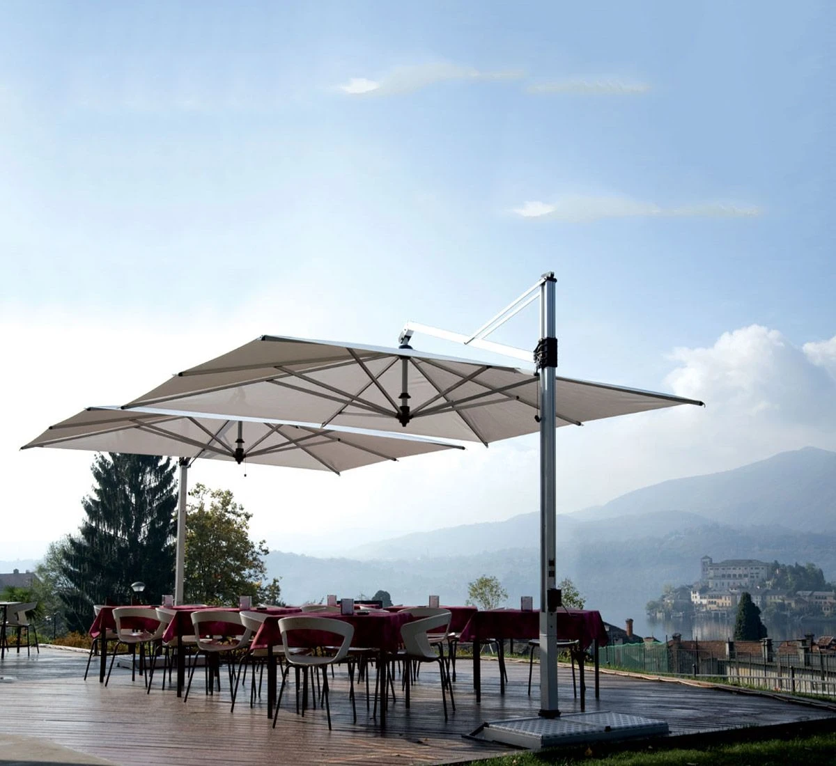 Rodi Umbrella 300x300 Natural - Base Graphite 2 Rodi Umbrella 300x300 Natural - Base Graphite