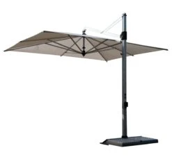 Rodi Parasol Outdoor Black Fabric - Graphite Base