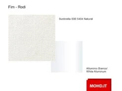 Rodi Umbrella 300x300 S00 Natural - Base White -Outdoor Furniture rodi umbrella parasol texture fim