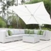 Spectra Square Umbrella 300x300 Natural -Outdoor Furniture spoectra quadrata in avanti ambiente 4 umbrosa 1