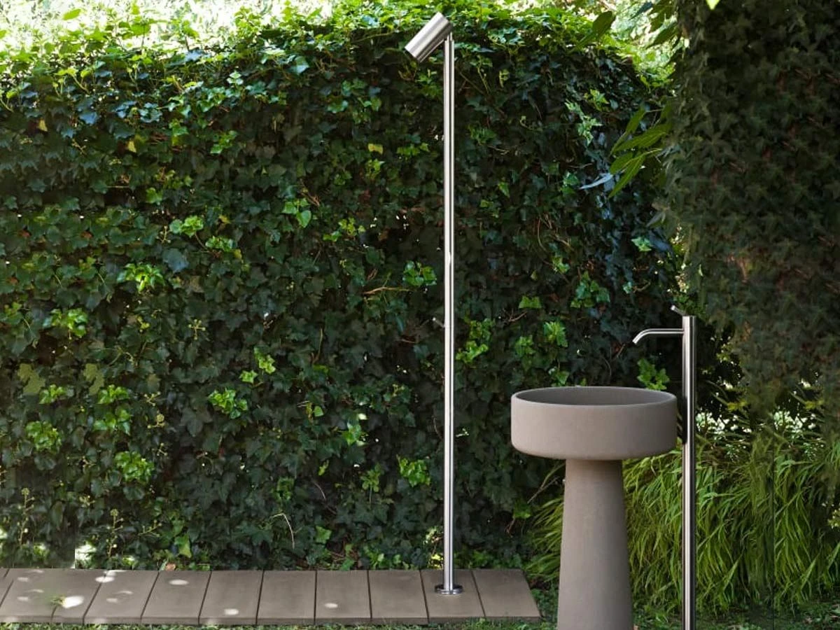 Square Freestanding Outdoor Shower 3 Square Freestanding Outdoor Shower
