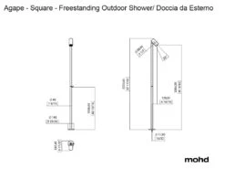 Square Freestanding Outdoor Shower 11 Square Freestanding Outdoor Shower -Outdoor Furniture square scheda dimensioni