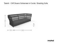 Cliff Braiding Sofa 15 Cliff Braiding Sofa -Outdoor Furniture talenti cliff divano schienale in corda braiding sofa