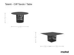 Cliff Outdoor Table -Outdoor Furniture talenti cliff tavolo table