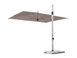 Rodi Sunshade 300x400 / Sunbrella Acrylic Fabric Taupe 3729 / White Structure / White Base Plate Alu 1