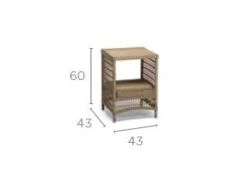 Malibu Square Sidetable -Outdoor Furniture tavolino laterale malibu manutti 3