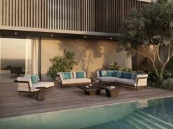 Tsuki Side Table -Outdoor Furniture tavolinolateraleperesternitsuki35teakscuro1