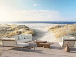 Tsuki Side Table -Outdoor Furniture tavolinolateraleperesternitsuki35teakscuro2