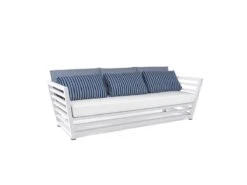 Outdoor Furniture -Outdoor Furniture tecla 3 seater sofa white braid